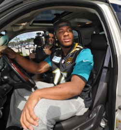 Allen Robinson with his car