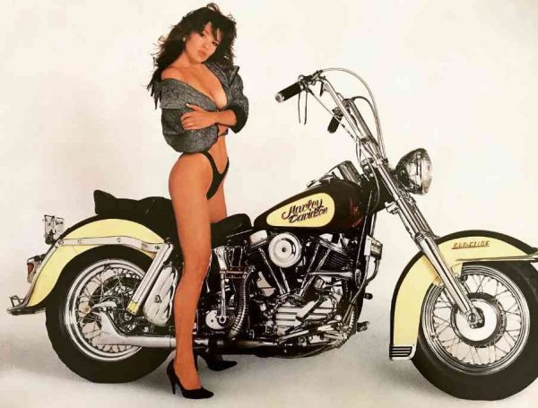 : Brandi Brandt with motorcycle