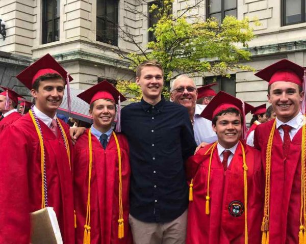 Buddy Boeheim during his friends graduation