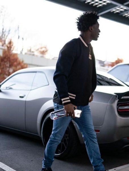 Calvin Ridley with his car