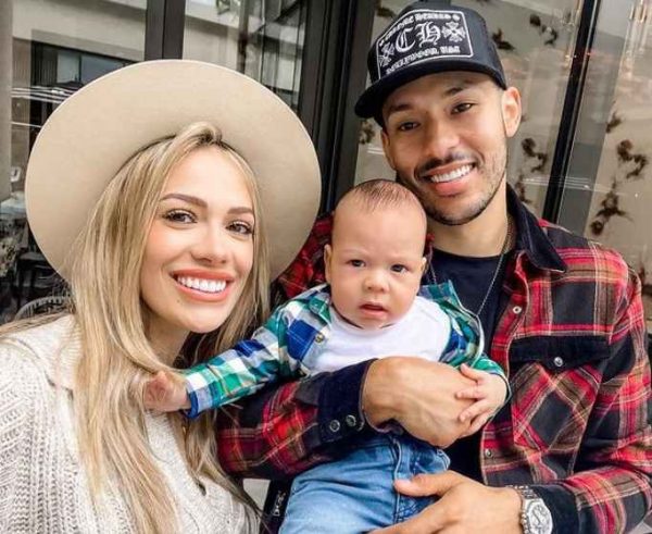 Carlos Correa with his son