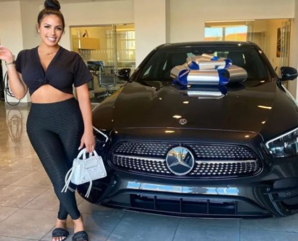 Chaney Jones with her car