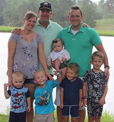 David Bennett with his family family