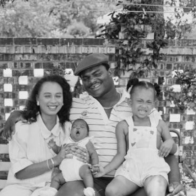 William Perry with daughters and wife