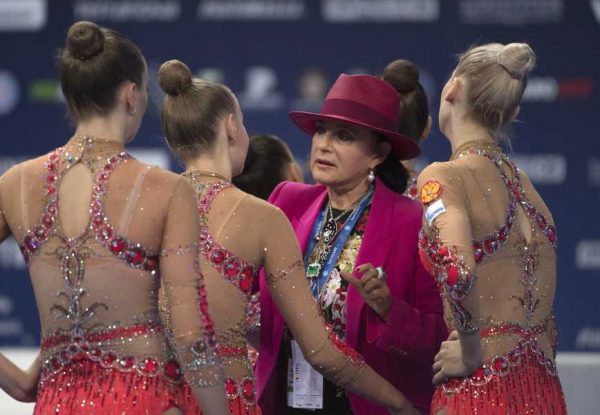 Irina Viner-Usmanova with gymnastic ladies
