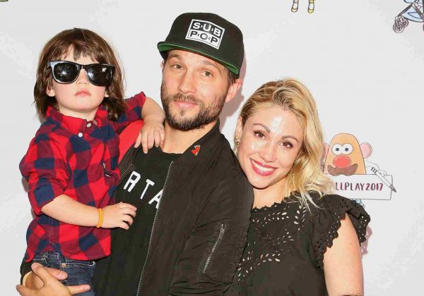 Logan Marshall-Green with his son and ex-wife