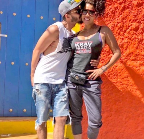 Mike Mora with his wife Kelis