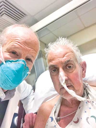 David Bennett after his heart transplant