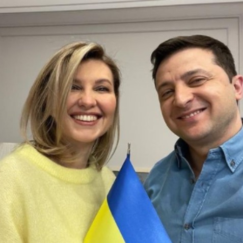 Olena Zelenska picture with husband