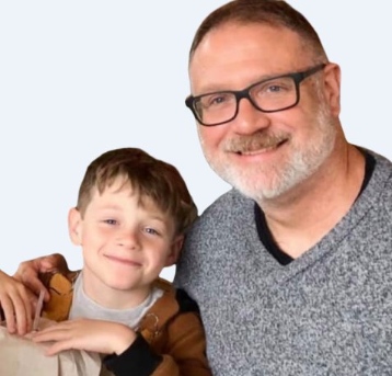 Jeff Younger with child