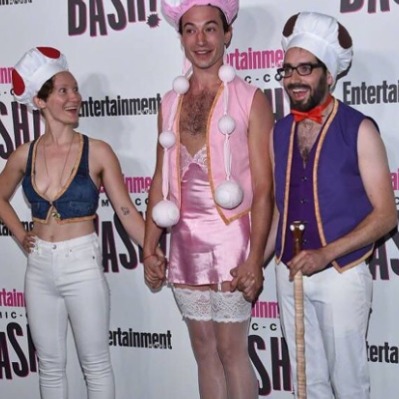 Ezra Miller posing on the red carpet