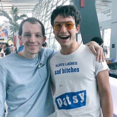 Ezra Miller with friend