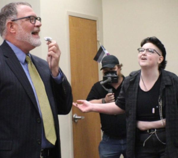 Jeff Younger spotted in between interview