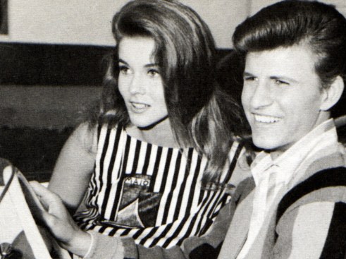 Camille Quattrone Ridarelli's husband,Bobby Rydell driving a car with one of his co-star
