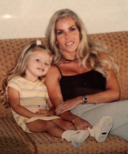 Childhood photo of Josie with her mother