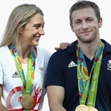 Laura Kenny with her husband