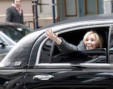 Dara Kravitz inside her car