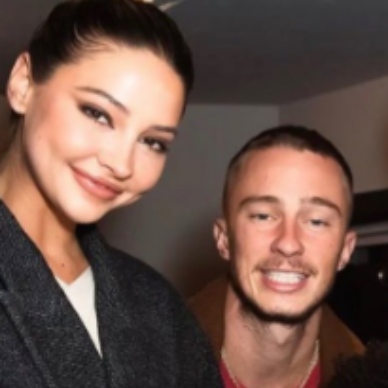 Drew Starkey posing with his rumored girlfriend