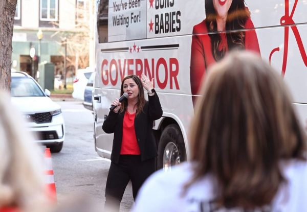 Kandiss Taylor outside her Governor van 