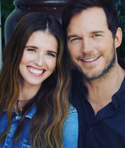 Chris Pratt with wife