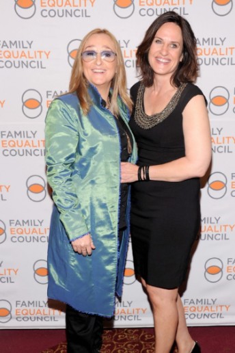 Linda Wallem with wife in red carpet
