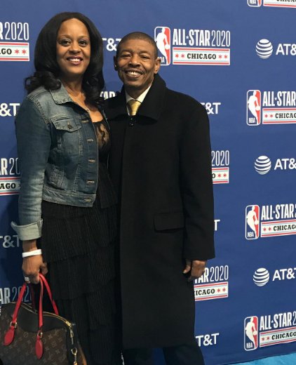 Kim Bogues with husband on the red carpet