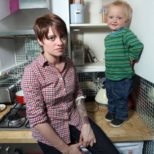 Jack Monroe with son