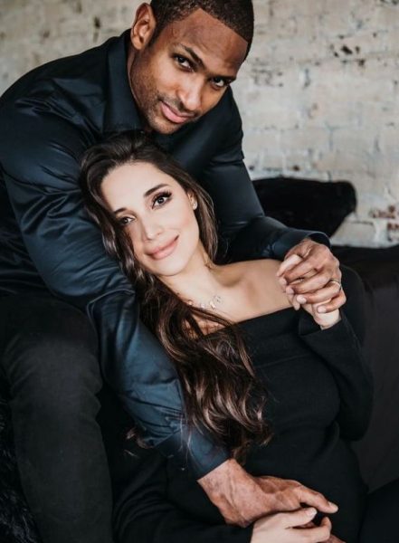 Amelia Vega with her husband