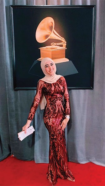 Zahra at Grammys award