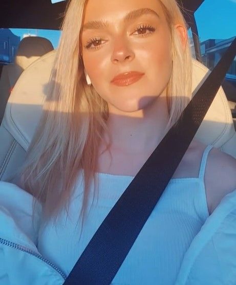 Sarah Dorothy Little inside her car