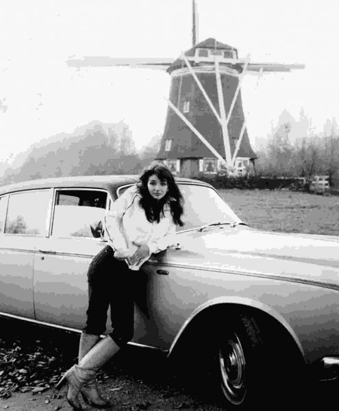 Kate Bush with her car 