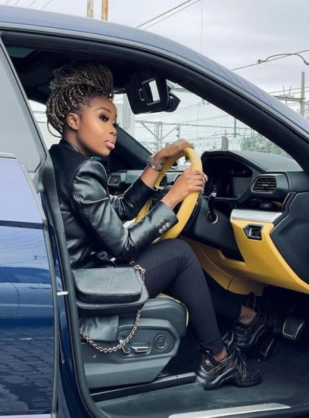 Sithelo Shozi with her car