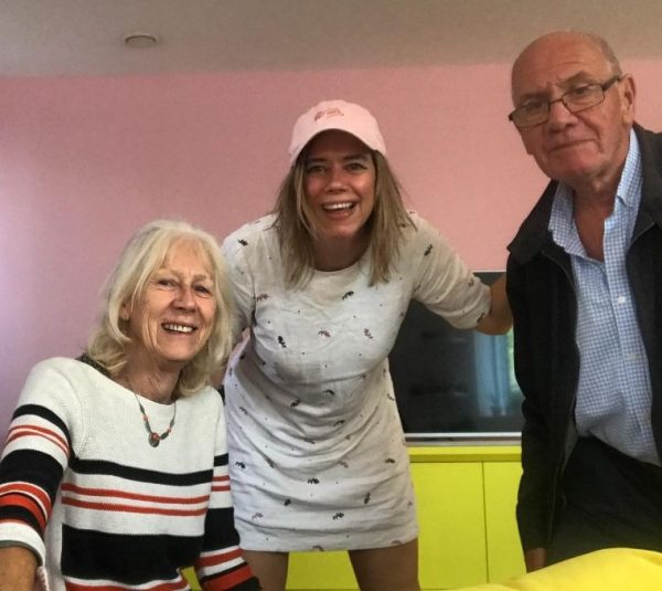 Lou Sanders with her family