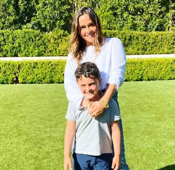 Isabella Brewster with her son