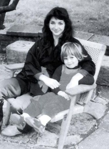 Kate Bush with her son