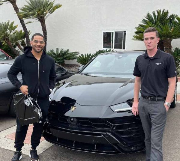 Tommy Pham with his car