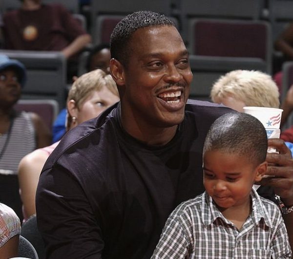 Rick Mahorn with his son