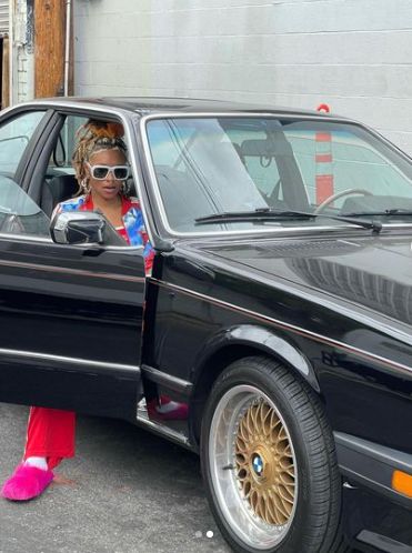 Brittany Byrd inside her car