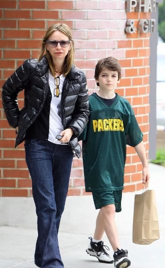 Calista Flockhart with her son