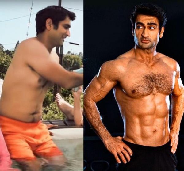 Kumail Nanjiani's before and after photo after body transformation