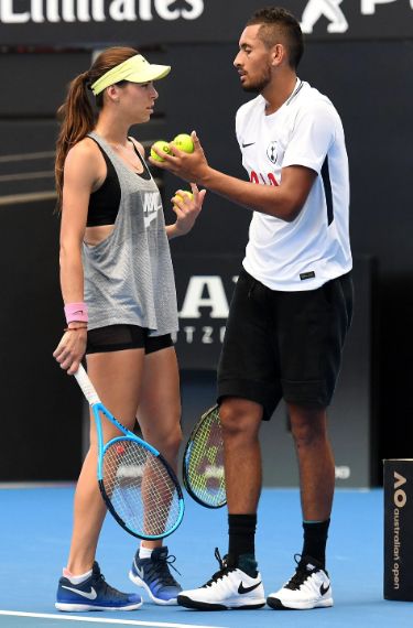 Nick Kyrgios with his ex-girlfriend
