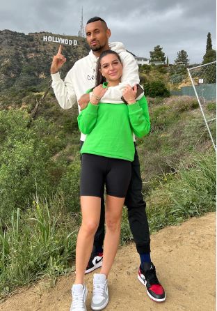Nick Kyrgios with his girlfriend