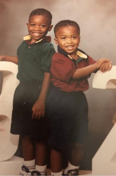 Noah Lyles with his brother when he was kid