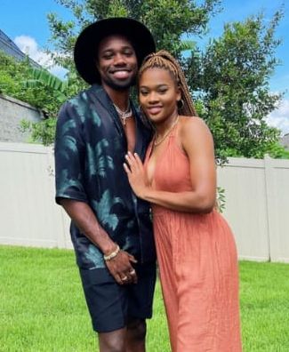 Noah Lyles with his girlfriend Trishelle Leacock