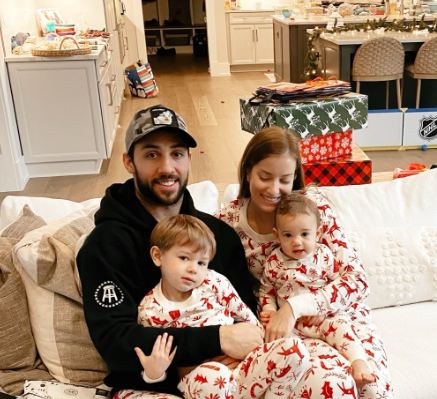Hillary Trocheck Guman with her childrens and husband