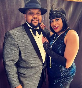 Kim Coles with husband 