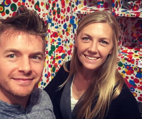 Rick Cosnett posing with his friend