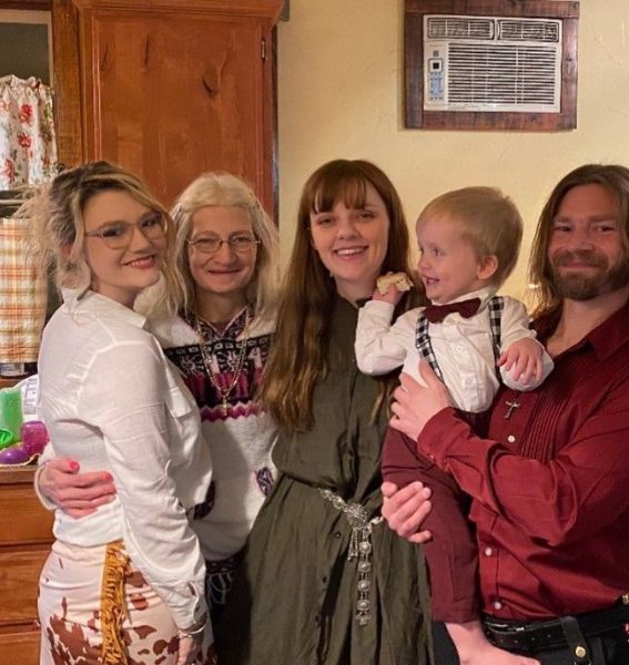 Rain Brown with her family