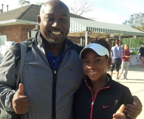 Coco Gauff with her father