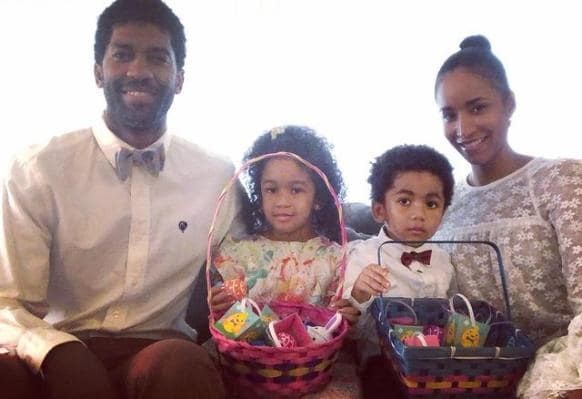 Faune Chambers Watkins and Fonzworth Bentley with their children